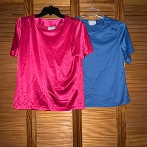 Blair Blue‎ Shell Top and Pink Shell Top Short Sleeve